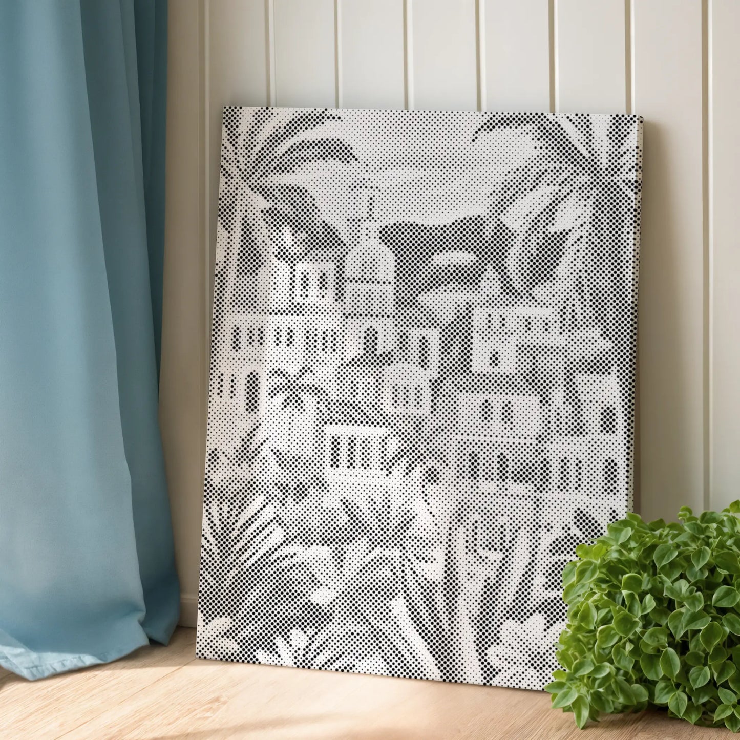 Mediterrane Palmstad | Stippelschilderset