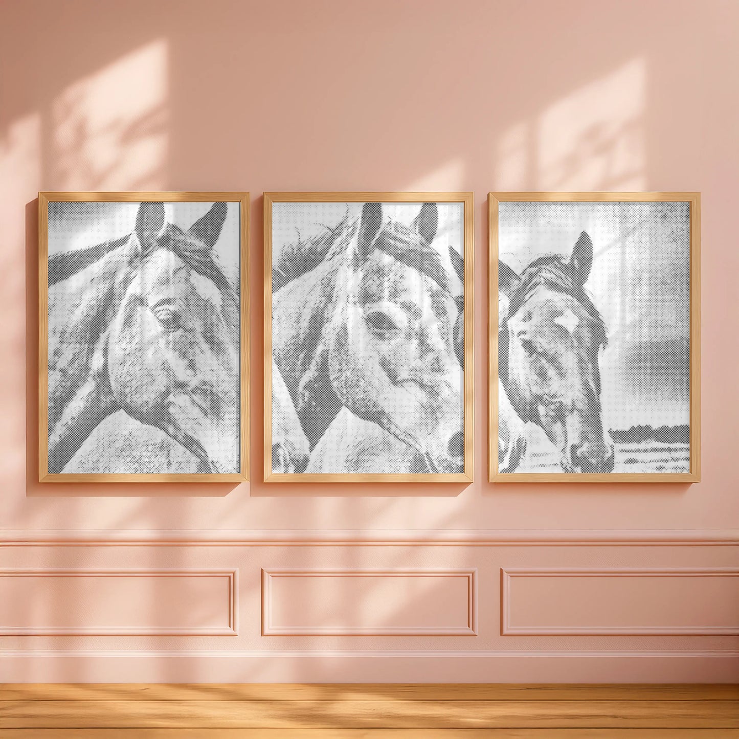 Paardenvrienden Drieluik | Stippen Schilderen Kit