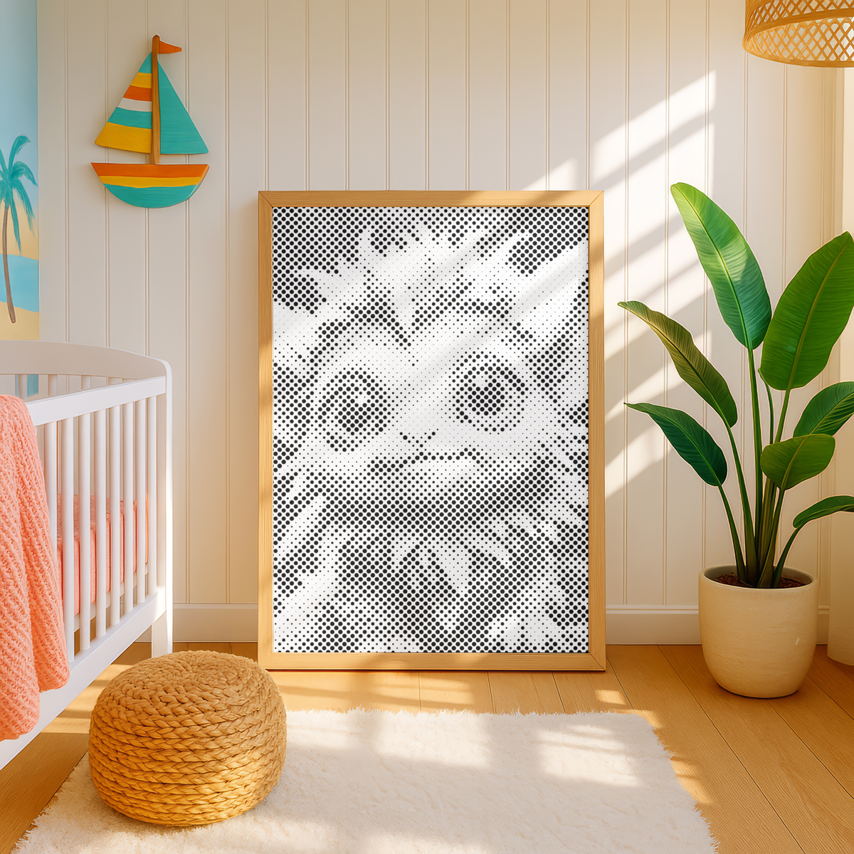 Lief Monster uit Sprookjesbos | Stippenschilderijpakket als afgewerkt stippelschilderij kunstwerk