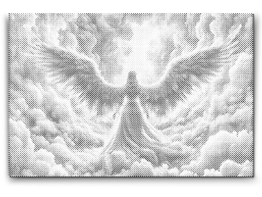 Dot Painting Angel Wings – Punktmalerei Motiv mit eleganten Engelsflügeln