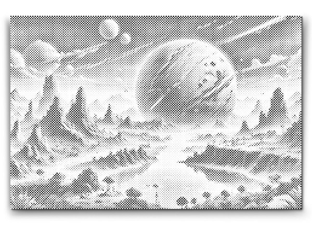 Abstracte Planeet in het Universum | Stippen Schilderen Kit als afgewerkt stippelschilderij kunstwerk