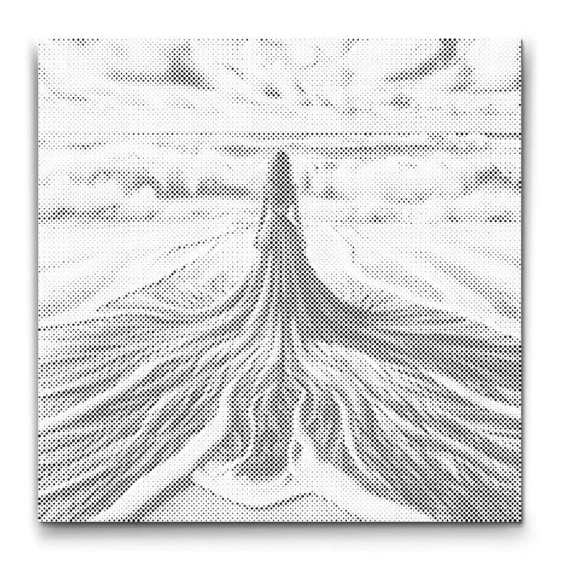 Dot Painting Wandbild „Zwischen Himmel und Meer“ in moderner Punkttechnik