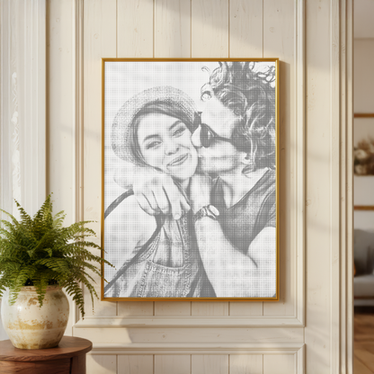 Custom Photo – stippelschilderij – detail