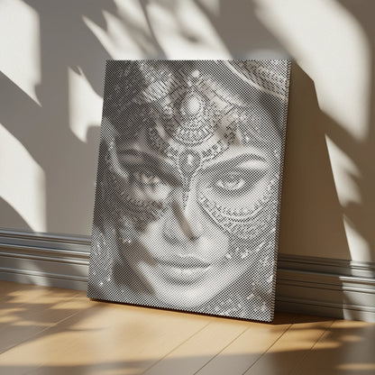 Arabische vrouw met juwelenmasker | Stippelschilderijenset