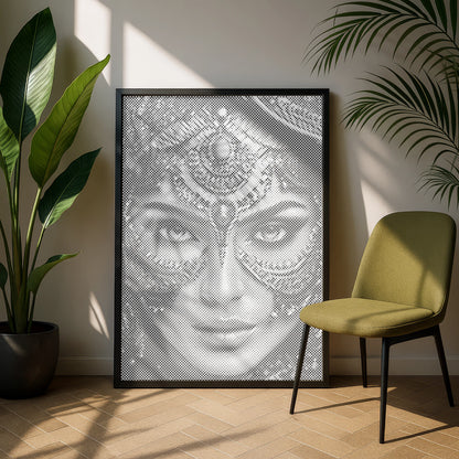 Arabische vrouw met juwelenmasker | Stippelschilderijenset