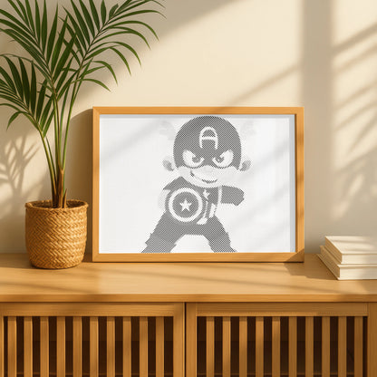 Captain America Heldenset | Stippenschilderijkit