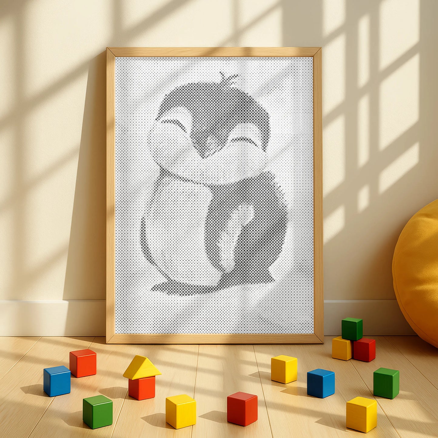 Leuke babypinguïn | Stip schilderset