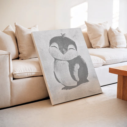 Leuke babypinguïn | Stip schilderset