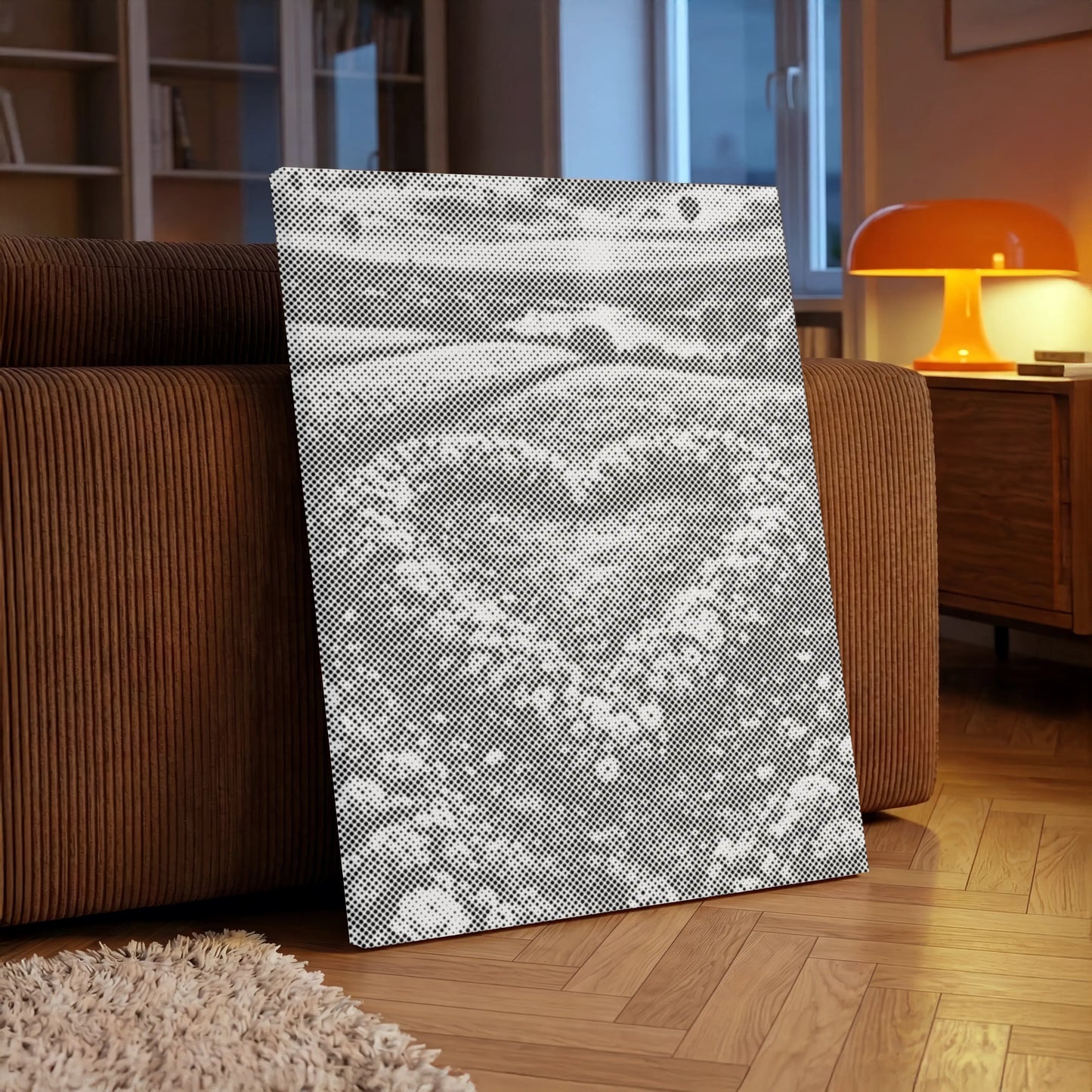 Bloemenhart bij zonsondergang | Stippen Schilderset