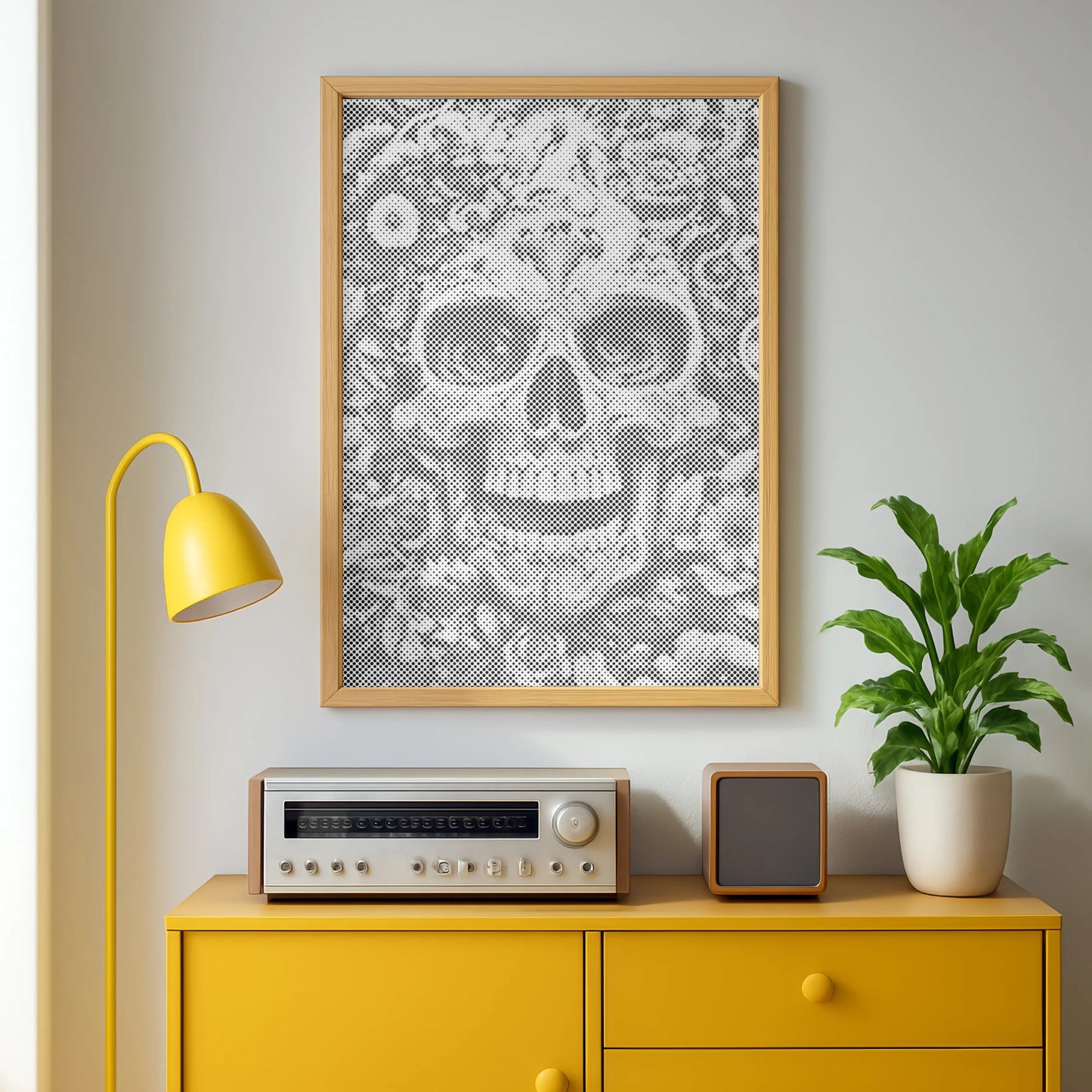 Bloemen Schedel | Stippelschilderij Kit