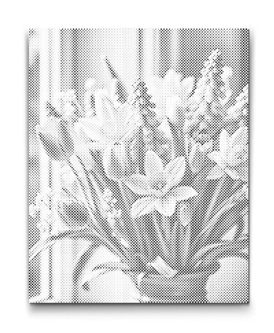 Dot Painting Frühlingsstrauß – Punktmalerei Blumenmotiv mit buntem Frühlingsstrauß