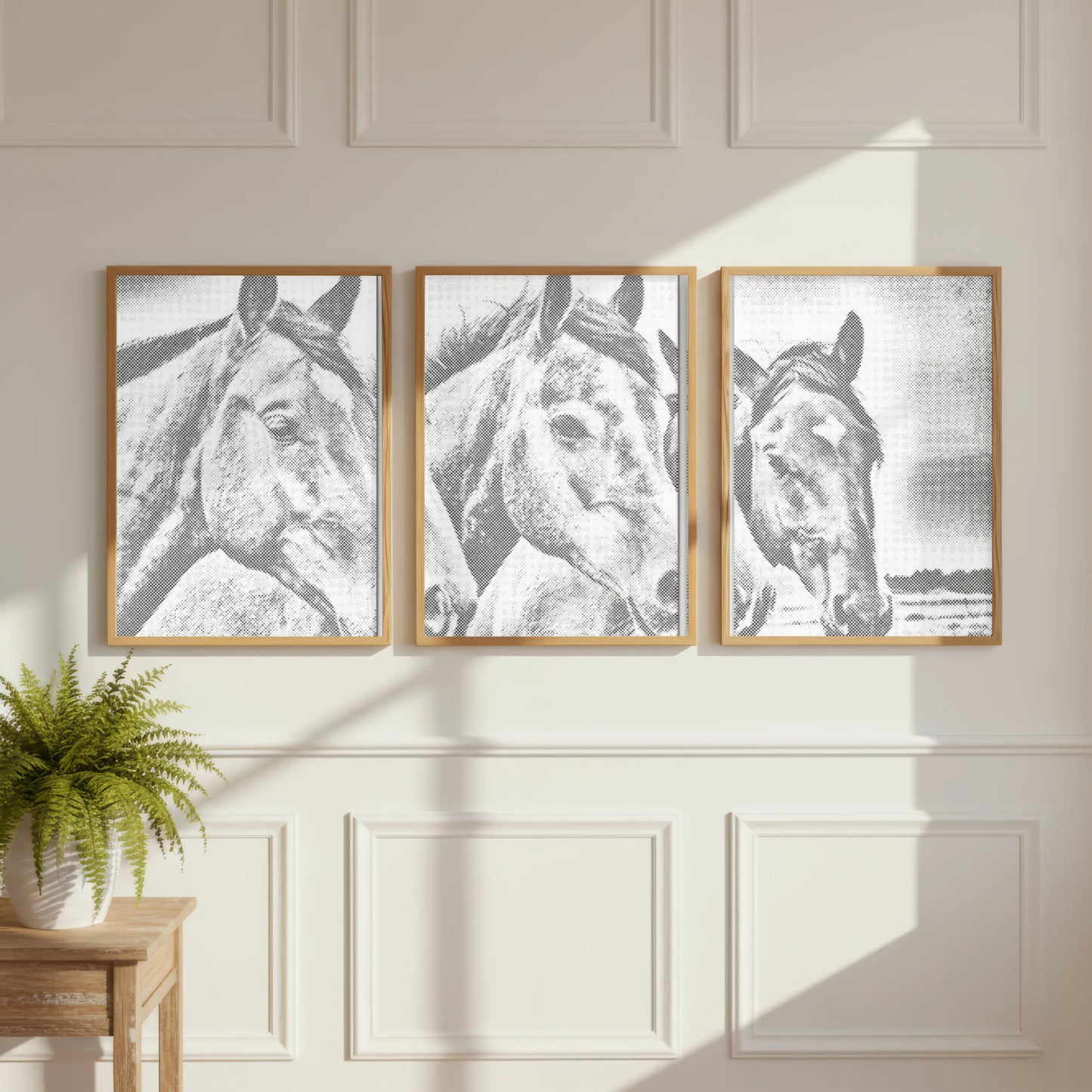 Paardenvrienden Drieluik | Stippen Schilderen Kit