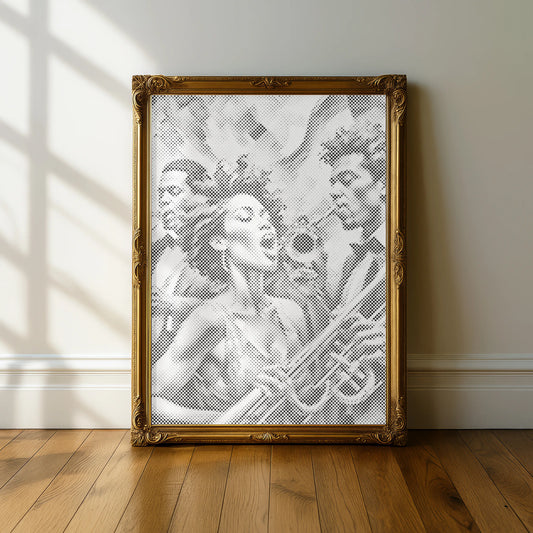 Jazz Zangeres Muurkunst | Stippelschilderij Kit
