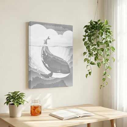 Springende Walvis Oceaan | Stip Schilderen Kit