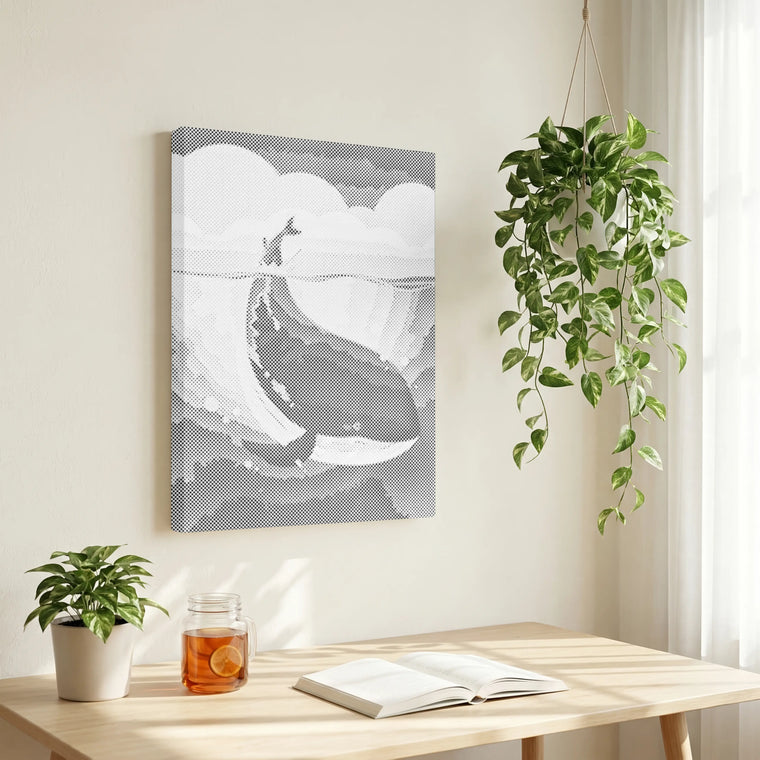 Springende Walvis Oceaan | Stip Schilderen Kit