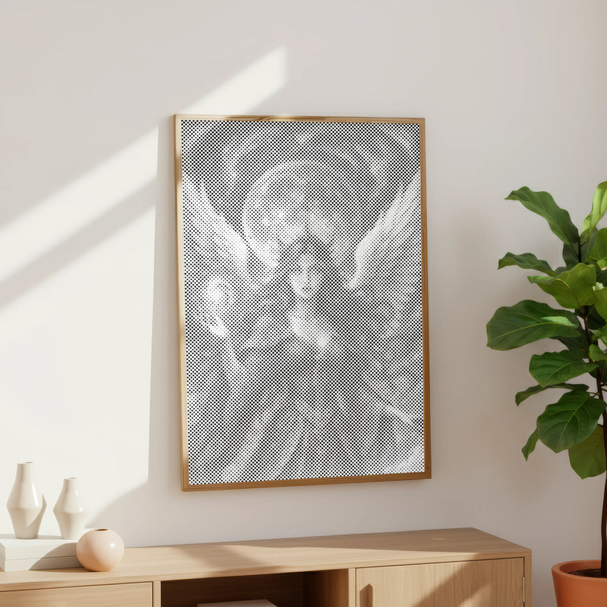Lichtengel | Stip Schilderen Kit als afgewerkt stippelschilderij kunstwerk