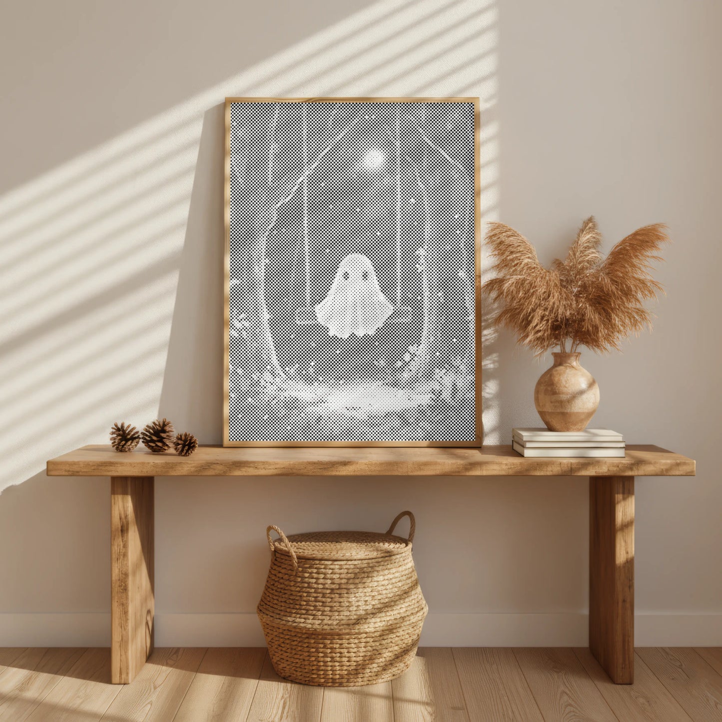 Klein Spookje op een Schommel | Dot Painting Kit