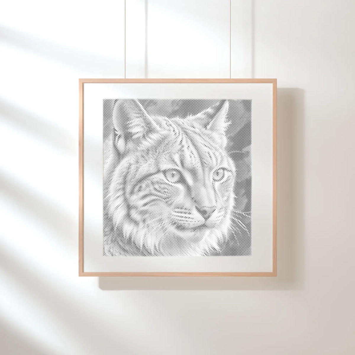 Lynx | Stippen Schilderen Kit als afgewerkt stippelschilderij kunstwerk
