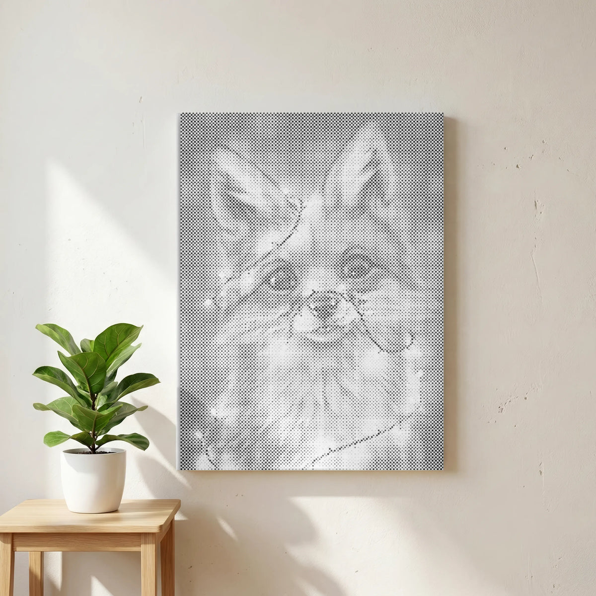 Magic Fox | Dot Painting Kit als afgewerkt stippelschilderij kunstwerk