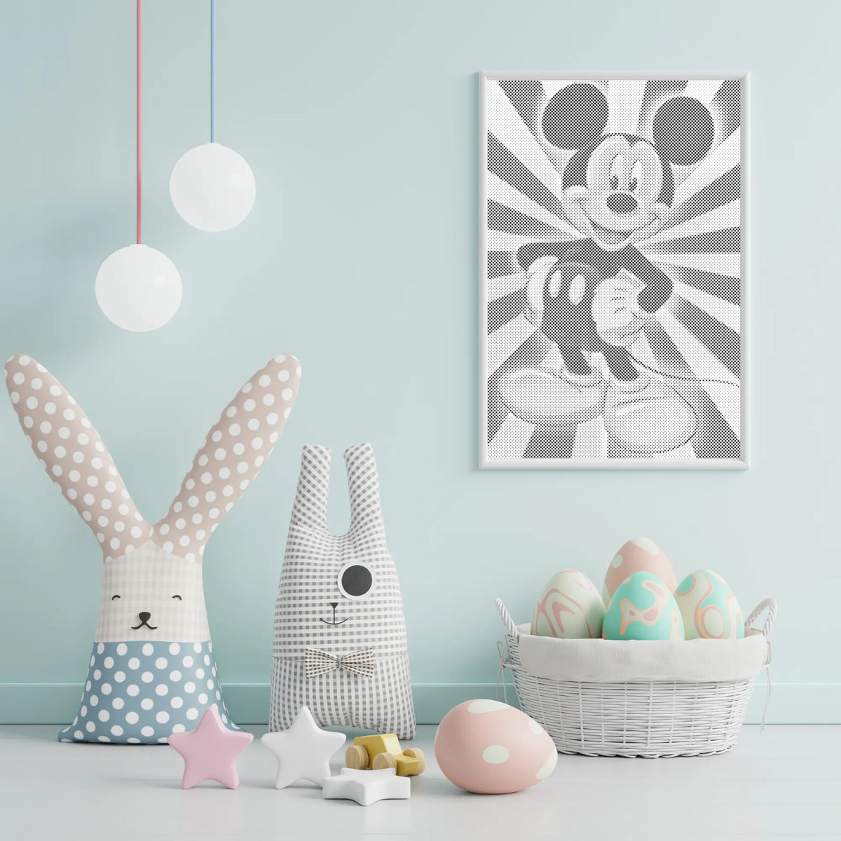 Mickey Mouse | Stippenschilderijpakket als afgewerkt stippelschilderij kunstwerk