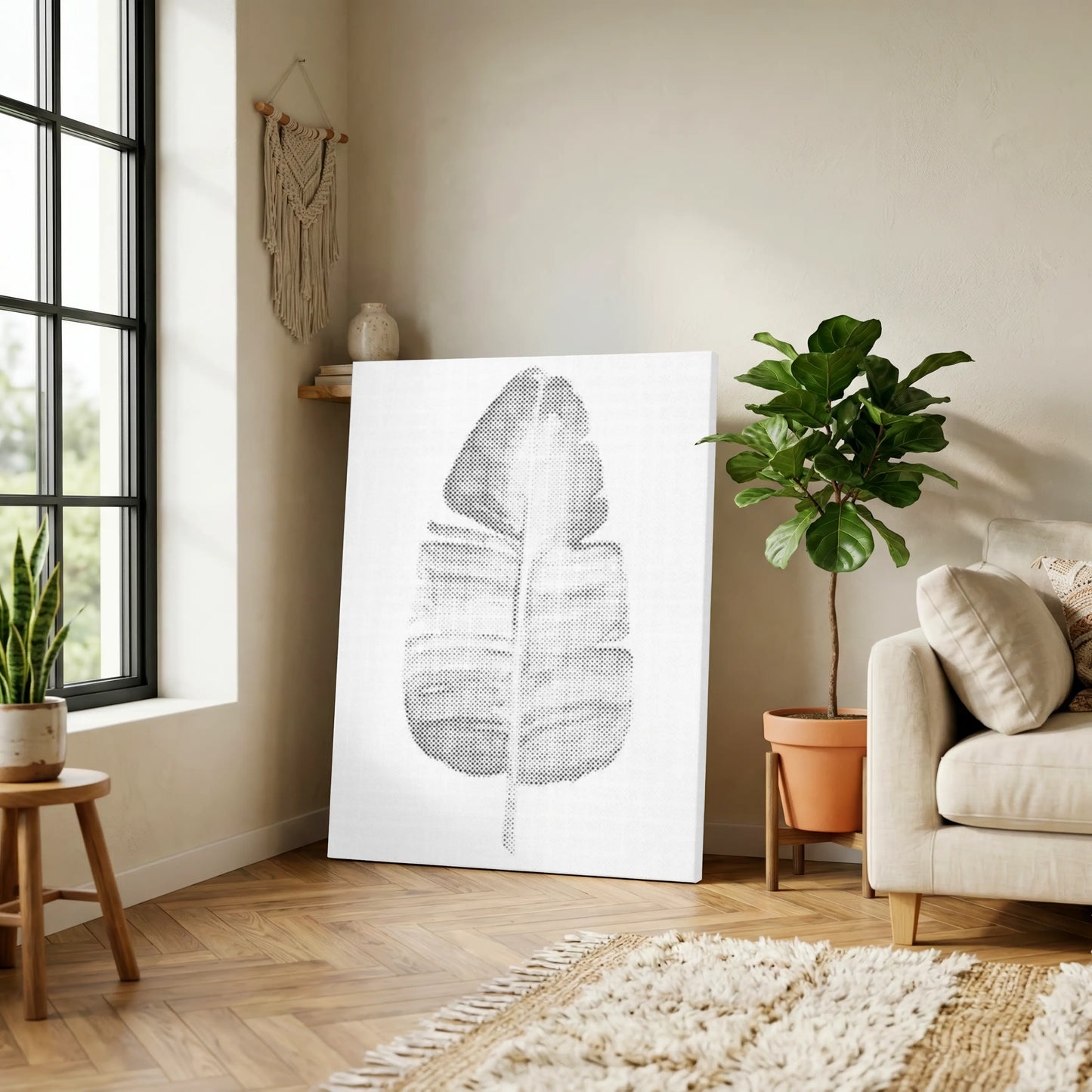 Minimalistische Banaan | Stip Schilderen Kit