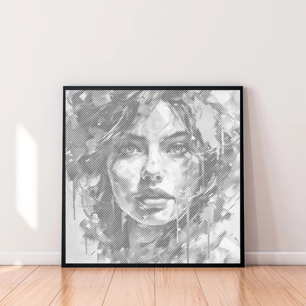 Portret van een moderne vrouw | Stippenschilderijpakket als afgewerkt stippelschilderij kunstwerk