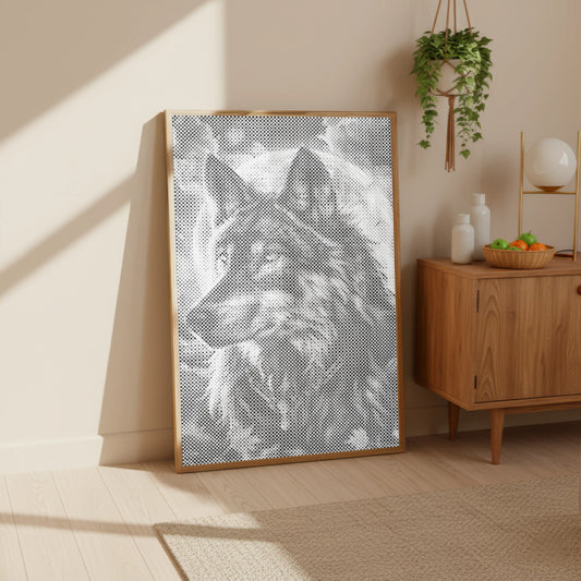 Maanwolf | Stippelschilderij Set