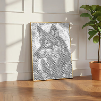Maanwolf | Stippelschilderij Set
