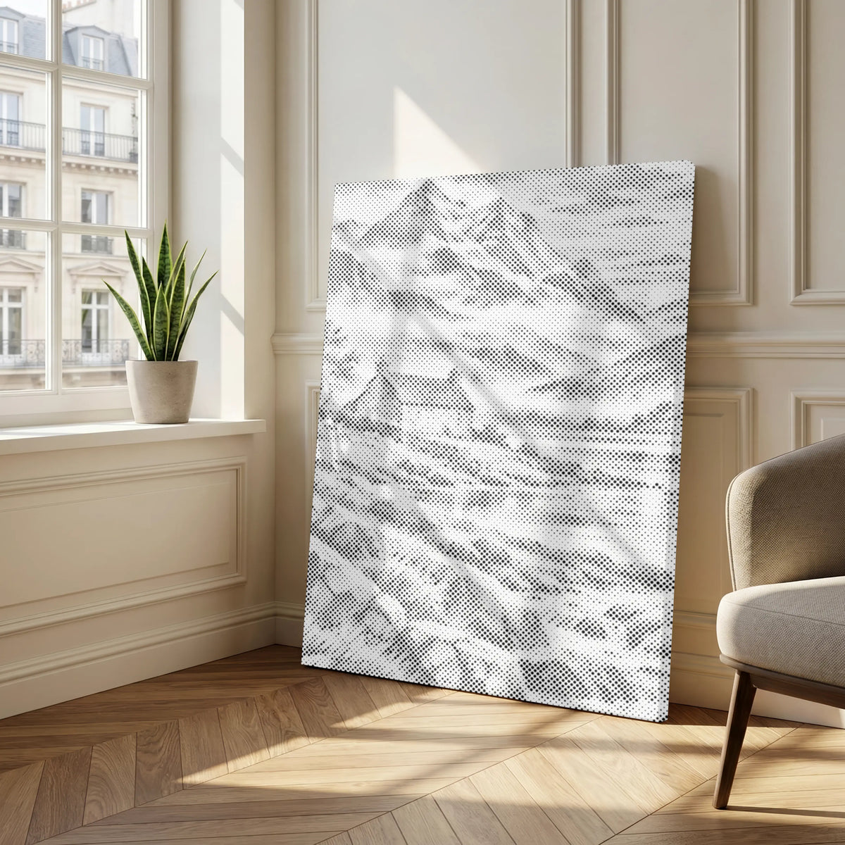 Bergrust | Stippelschilderij