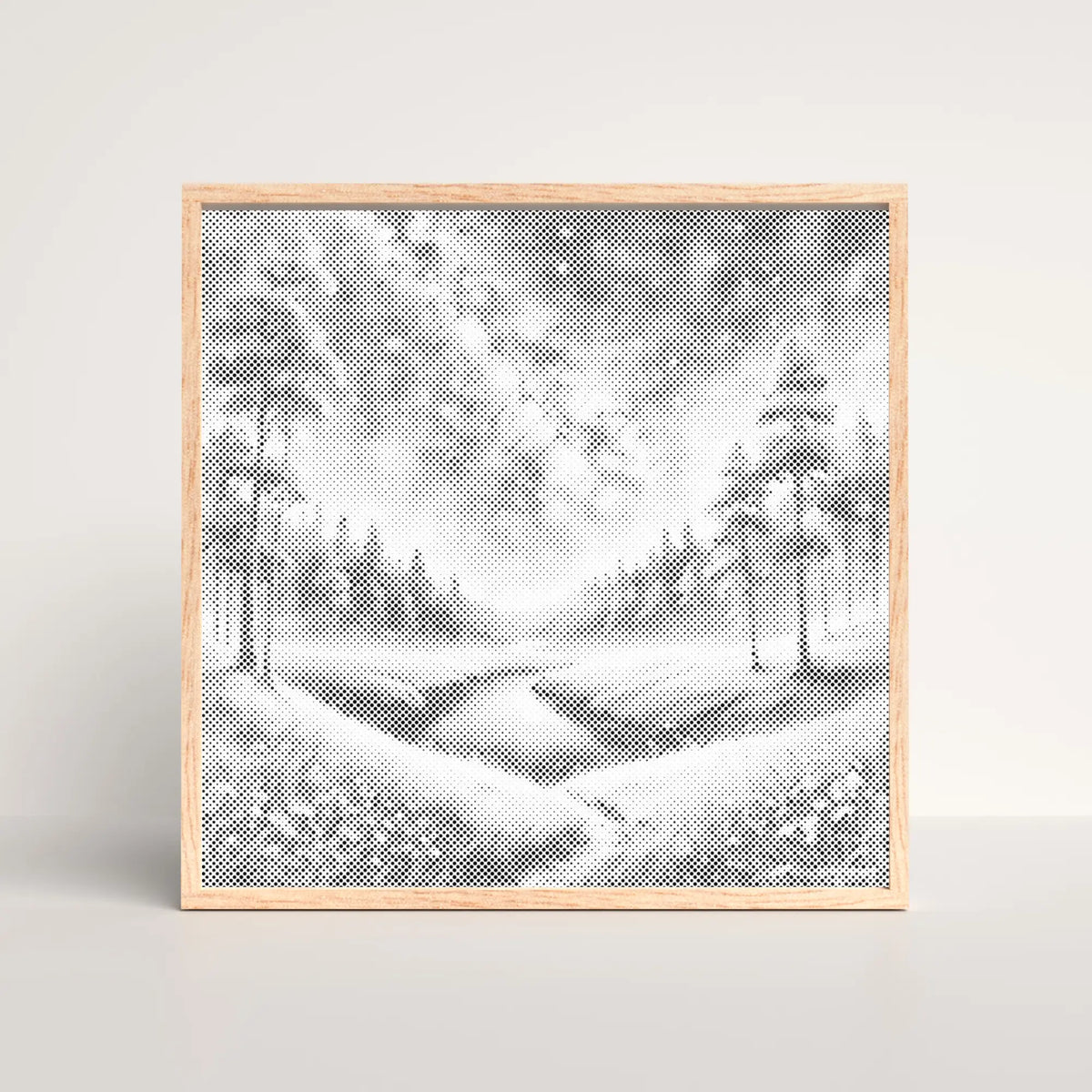 Nachtlandschap | Stippelschilderij Kit als afgewerkt stippelschilderij kunstwerk