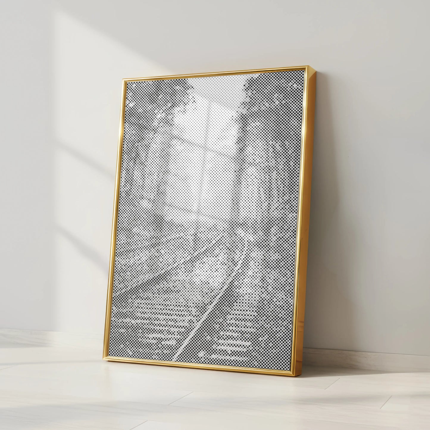 Spoorrails in een Mistig Bos | Stippenschilderijpakket