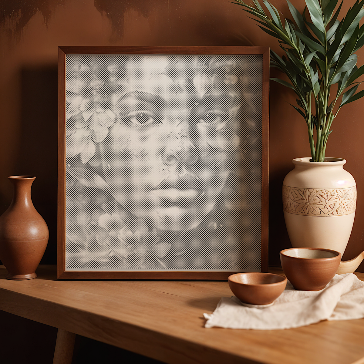 Sensuele Vrouw | Stippenschilderijpakket als afgewerkt stippelschilderij kunstwerk