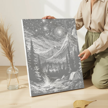 Sterrenhemel bij het kampvuur | Dot Painting Pakket
