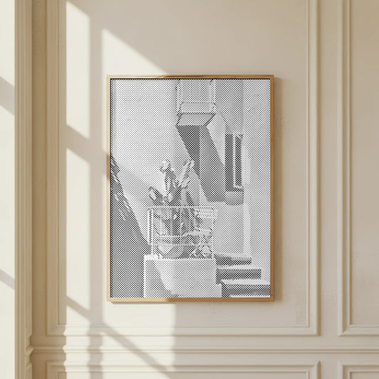 Zonnig balkon | Schilderset met stippen