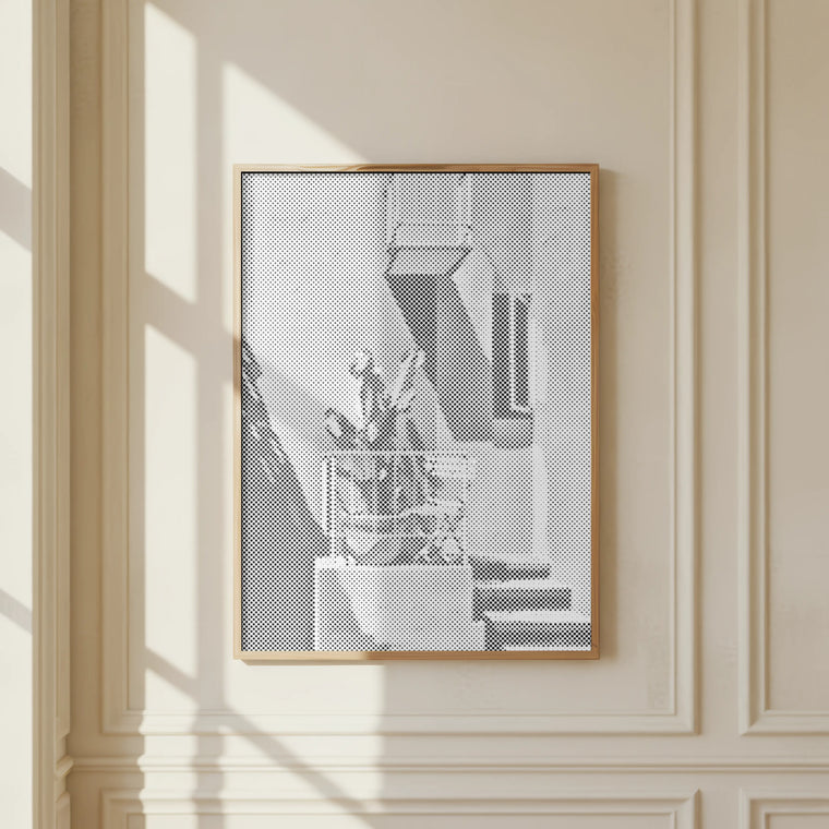 Zonnig balkon | Schilderset met stippen