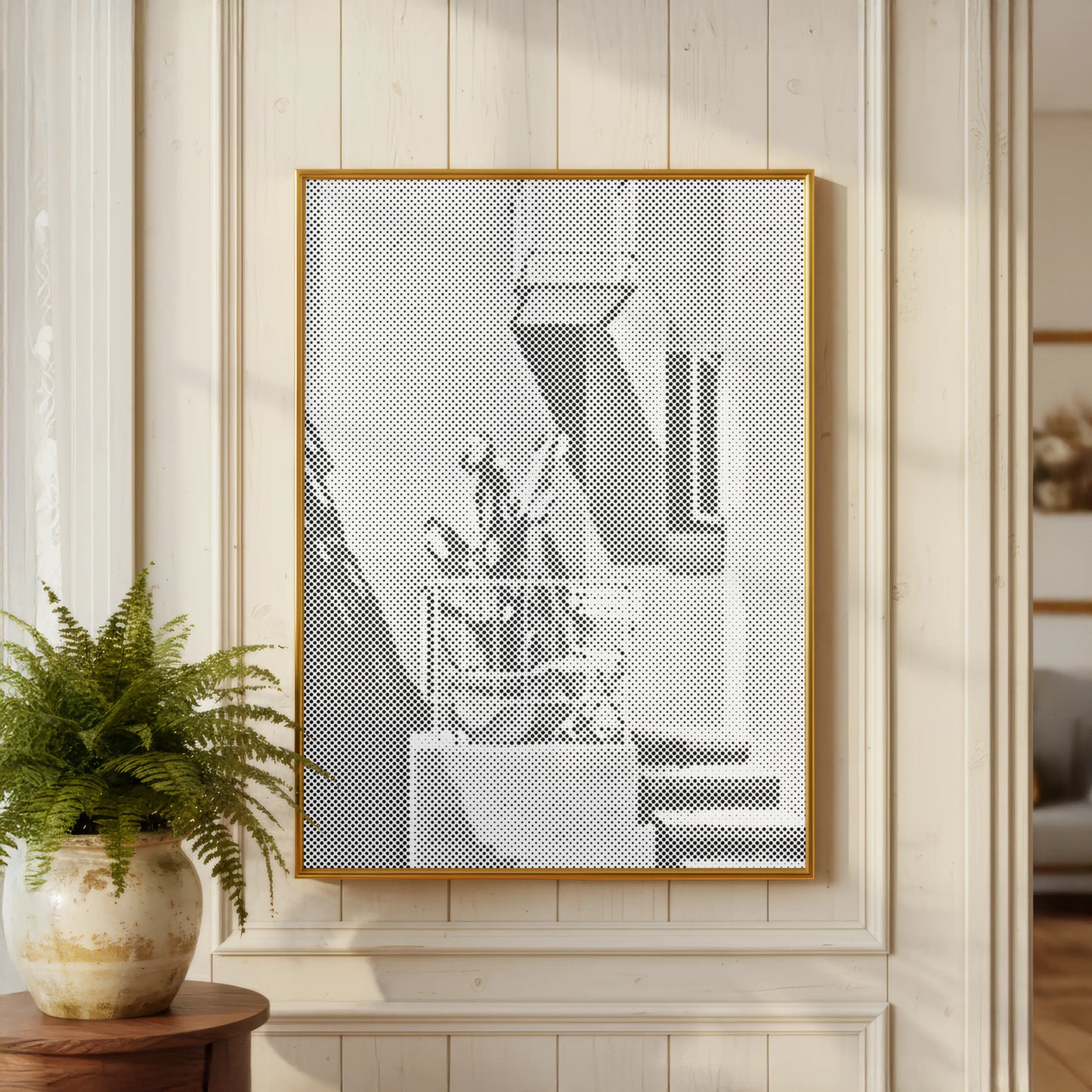 Zonnig balkon | Schilderset met stippen