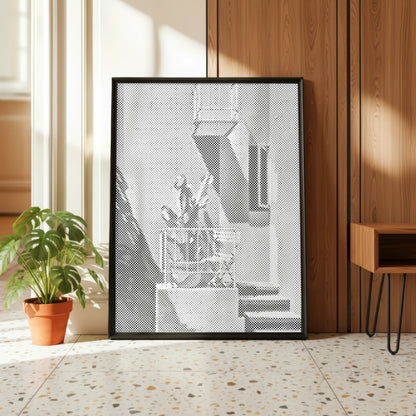 Zonnig balkon | Schilderset met stippen