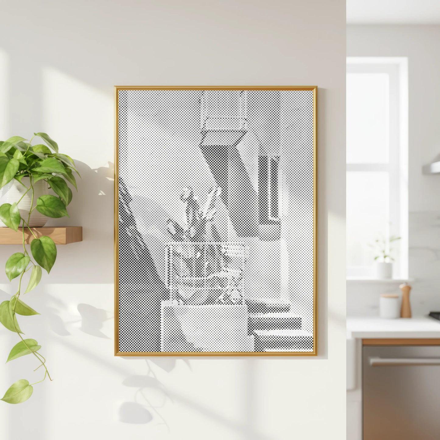 Zonnig balkon | Schilderset met stippen