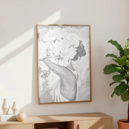 Vrouw met Bloemenkroon | Stip Schilderen Kit