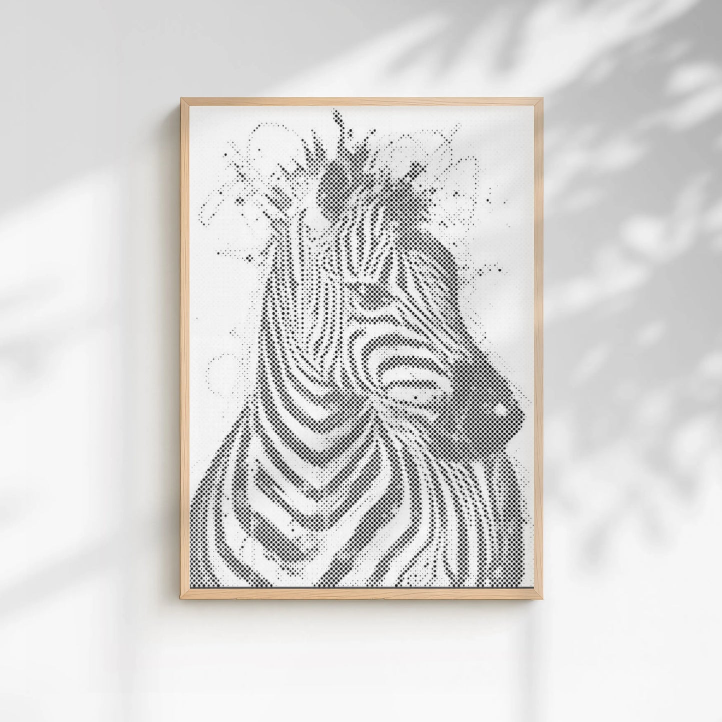 Moderne Zebra Muurkunst | Stippelschilderij Set