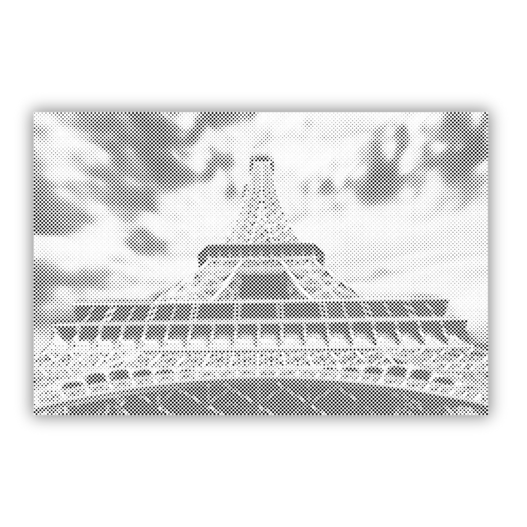 Eiffeltoren | Stippelschilderij Kit als afgewerkt stippelschilderij kunstwerk
