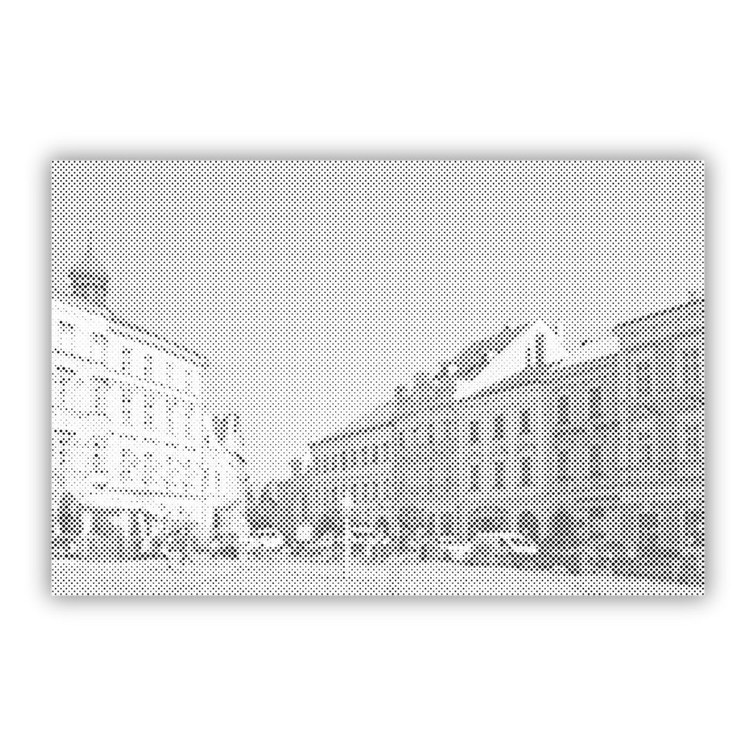 Jindrichuv Hradec | Stippel Schilderset als afgewerkt stippelschilderij kunstwerk