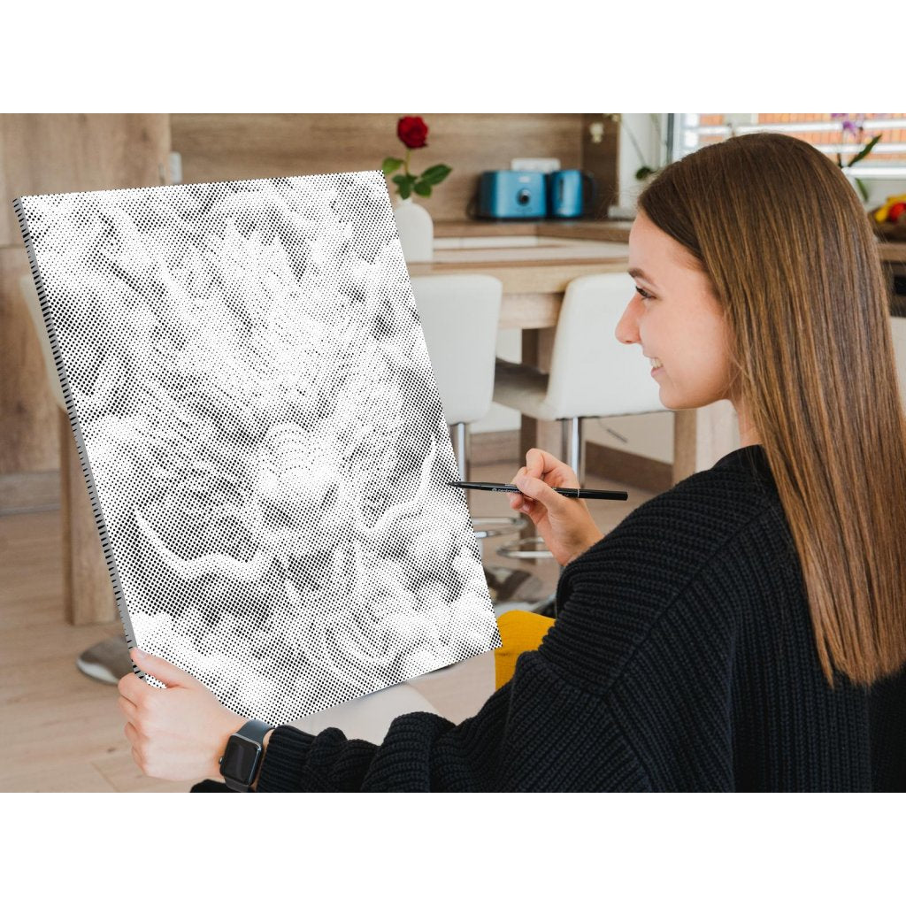 punktmalerei chinesischer drache auf leinwand