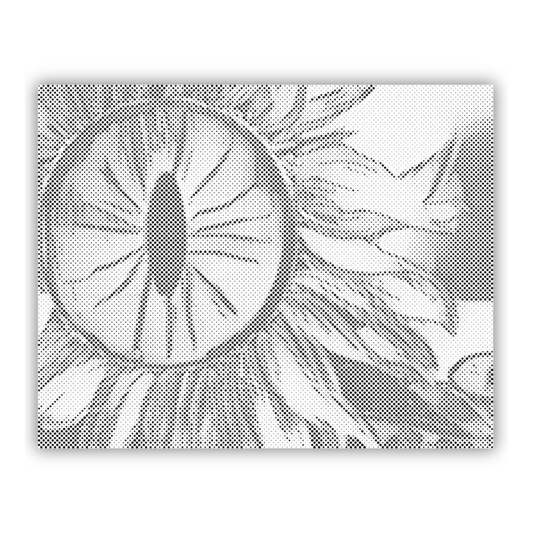 Künstlerisches Bild eines Sonnenblumenauges – surreale Verbindung aus Natur, Fantasie und floraler Ästhetik