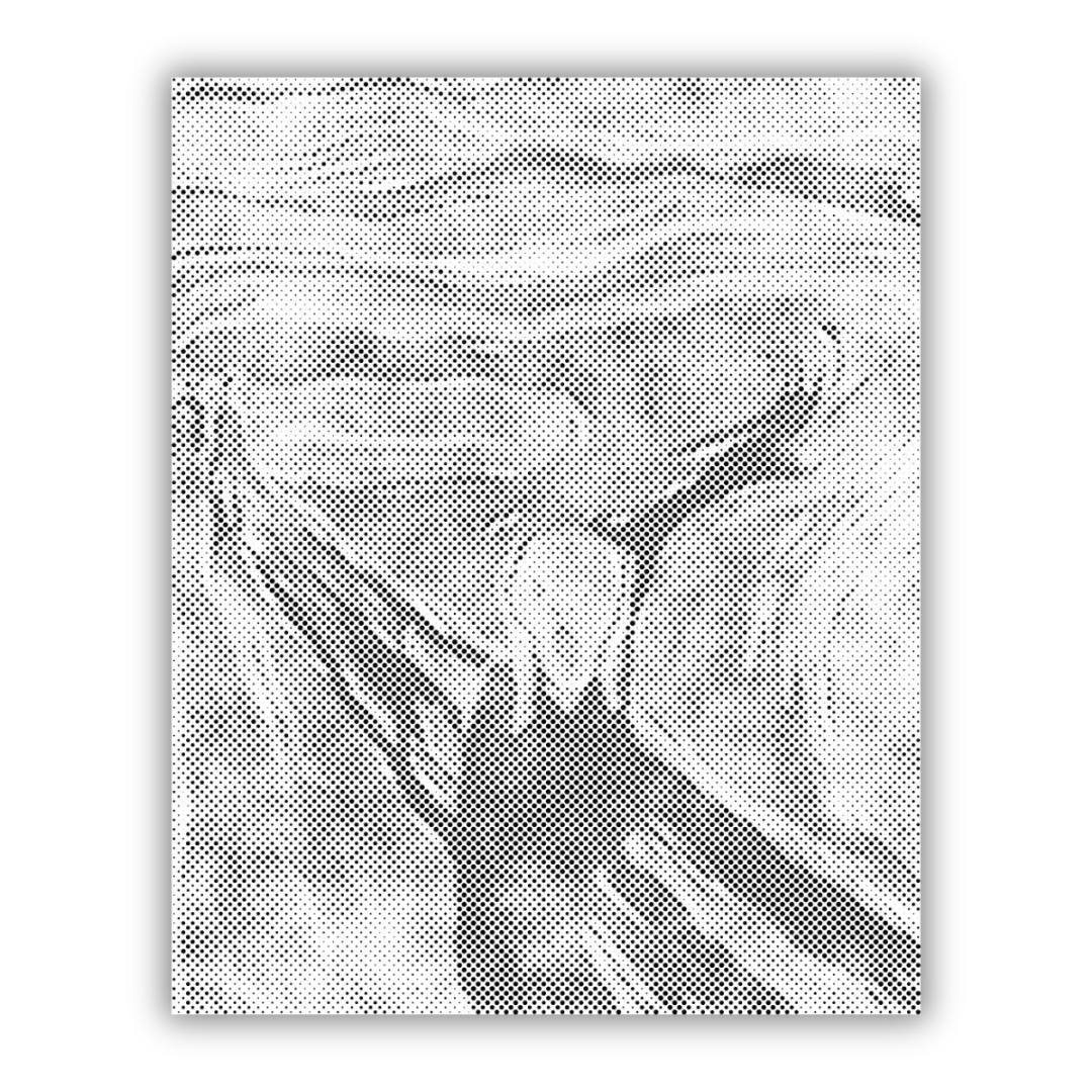 Edvard Munch De Schreeuw | Stippen Schilderen Kit als afgewerkt stippelschilderij kunstwerk