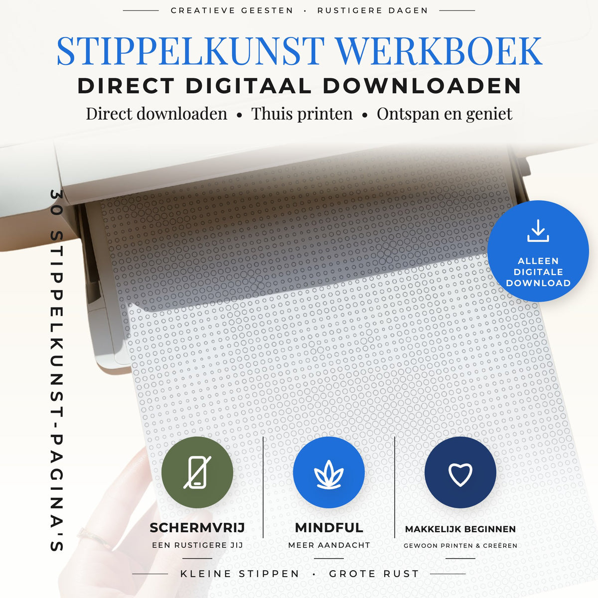 Printbaar Zeedieren stippelschilderij boek voor A4- en US Letter-pagina's