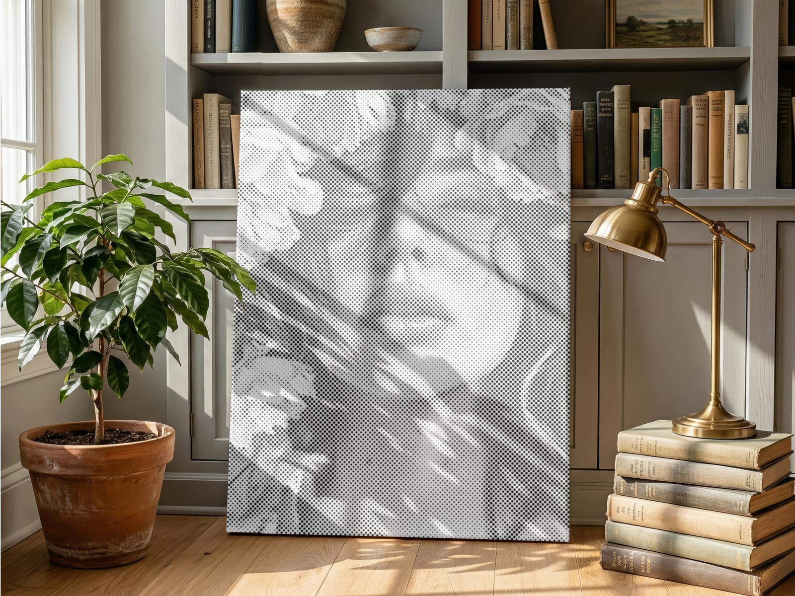 Paint By Dots premium schilderij op nummer in een rustig Scandinavisch interieur