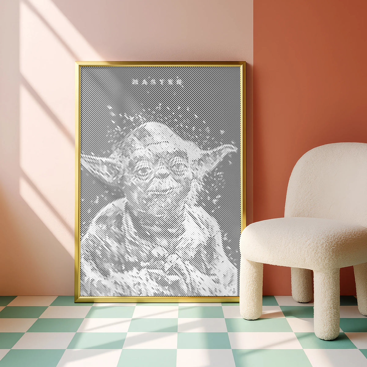 De Stille Meester | Stip Schilderen Kit als afgewerkt stippelschilderij kunstwerk